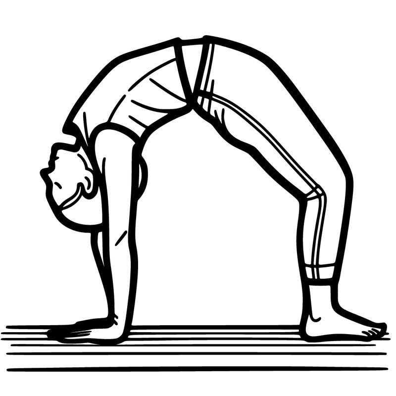 a person.
doing a bridge