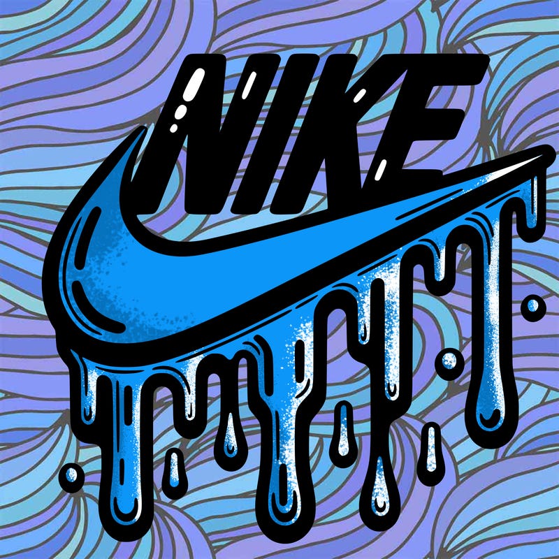 dripping nike logo