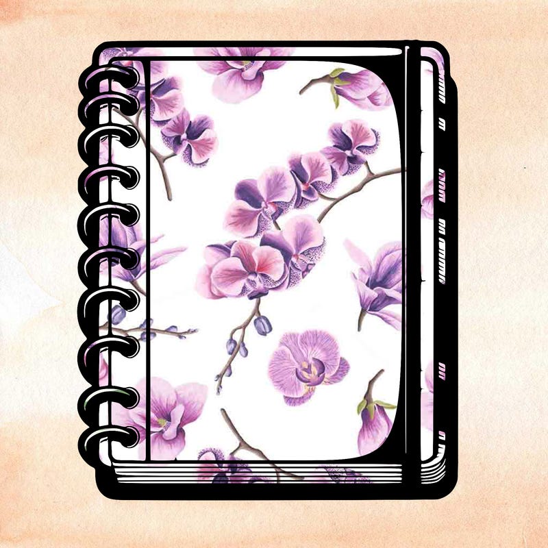 blank, realistic notebook