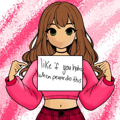 girl holding a blank sign in a long sleeve crop top