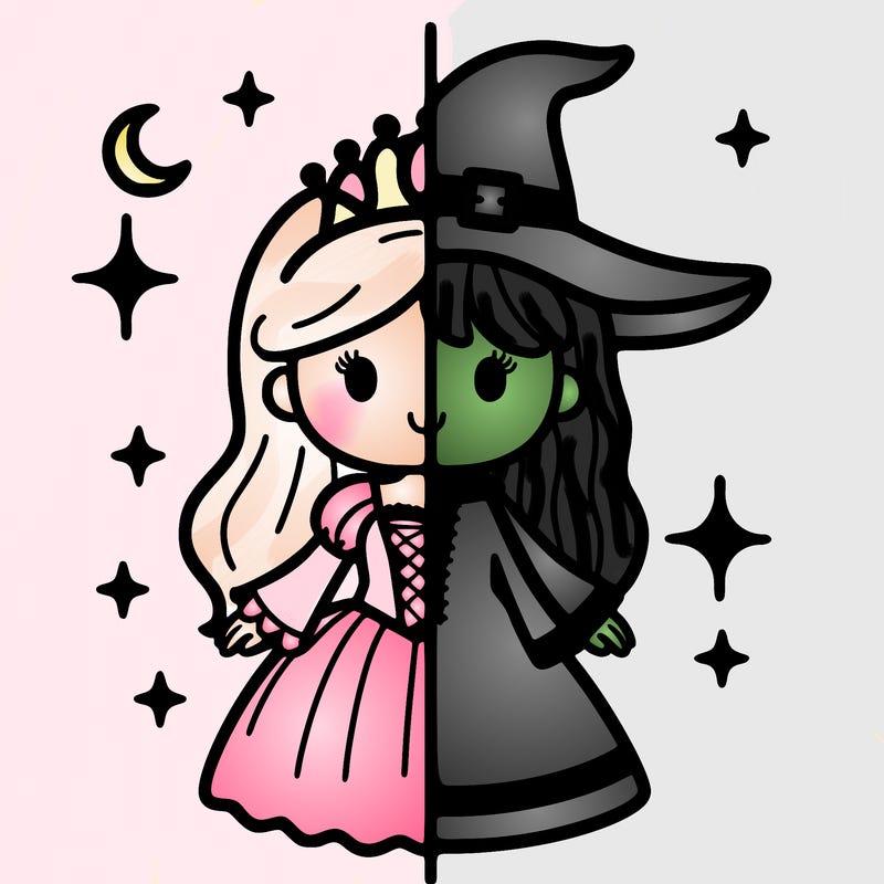 split princess and witch