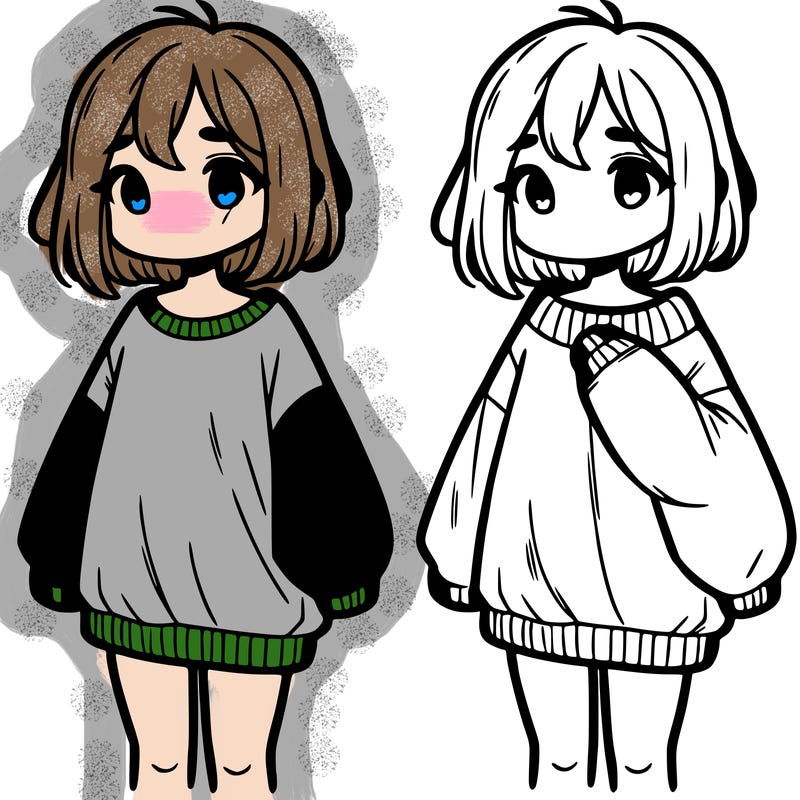 girl wearing baggy sweater