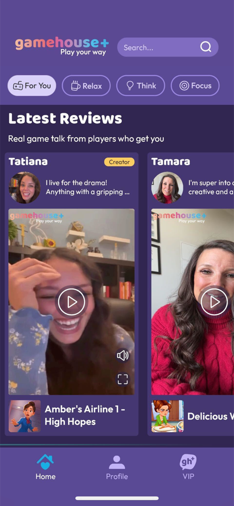 Latest video reviews from real players on the gamehouse plus mobile app