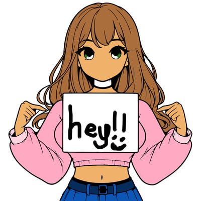 girl holding a blank sign in a long sleeve crop top