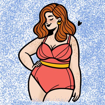 plus size woman bathing suit