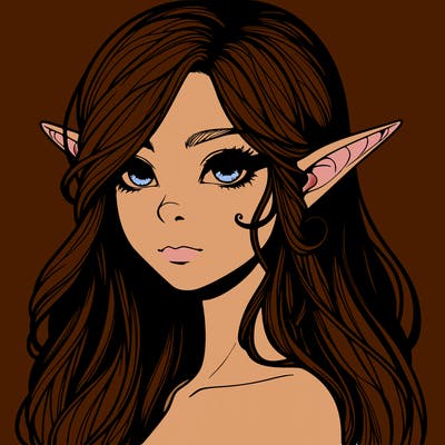 elf girl realistic dark fantasy