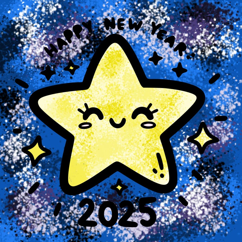 happy new year 2025 star wish