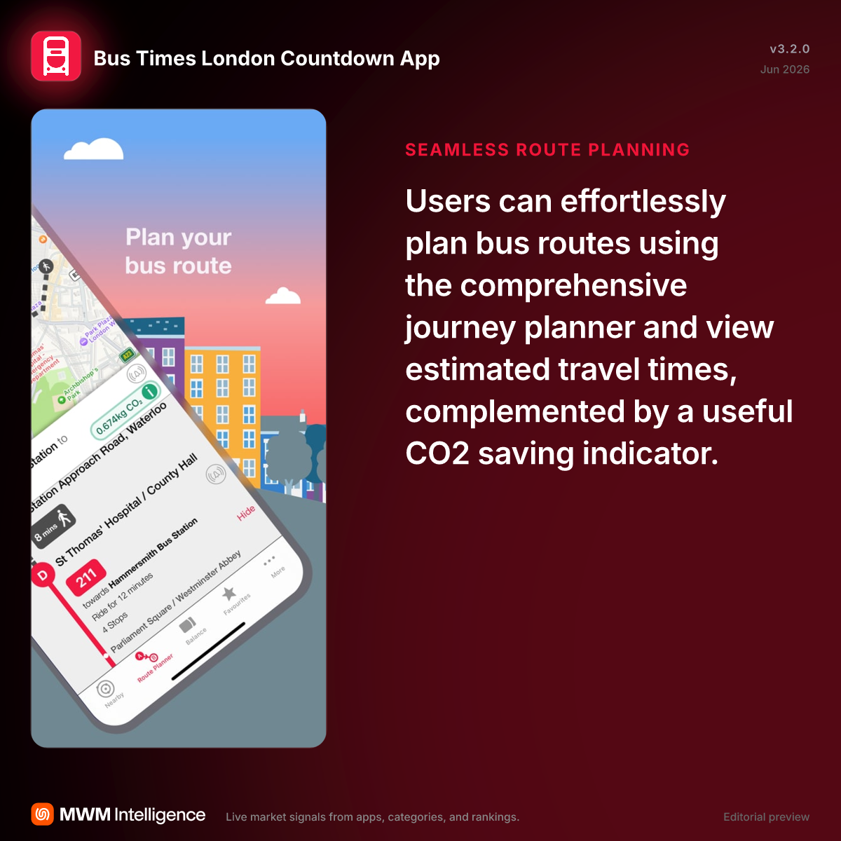 Bus Times London Countdown App - Navigation App | MWM
