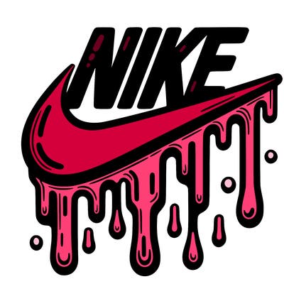 dripping nike logo