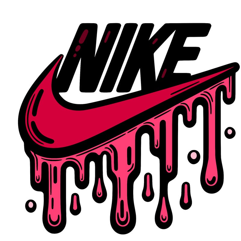dripping nike logo