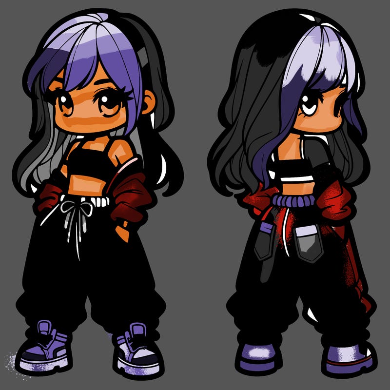 girl in crop top and baggy pants