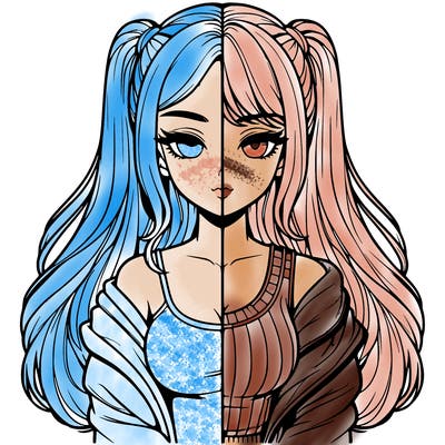 realistic girl split