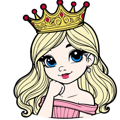 a realistic princess with a realistic crown