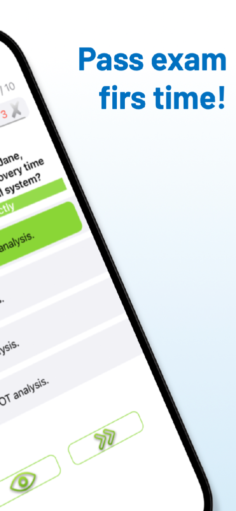 ISACA CISM Exam 2026 - A mobile screen showing a CISM practice exam question with the slogan Pass exam first time.