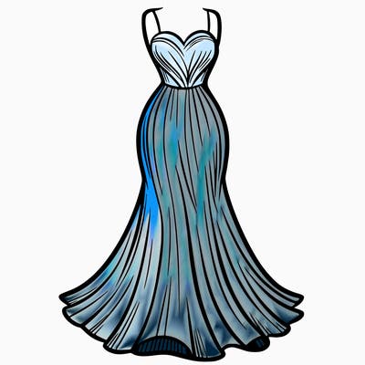 attractive long fashion dress