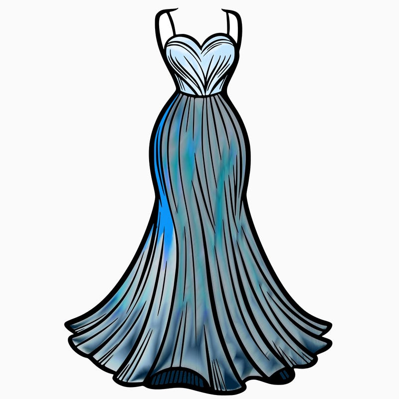 attractive long fashion dress