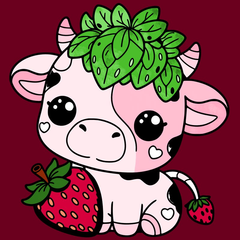 cute strawberry cow