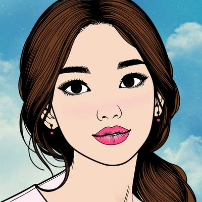 beautiful realistic asian woman