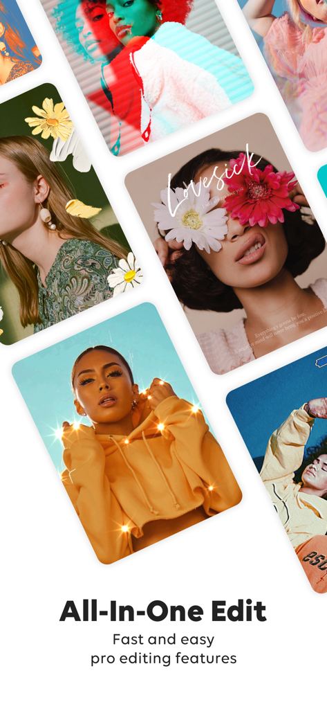 B612アプリの様々な芸術的な写真フィルターとプロフェッショナル編集エフェクトのショーケース