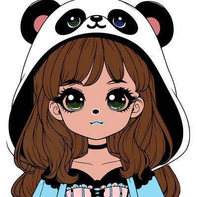 a girl realistic dressed up as a panda for halloween