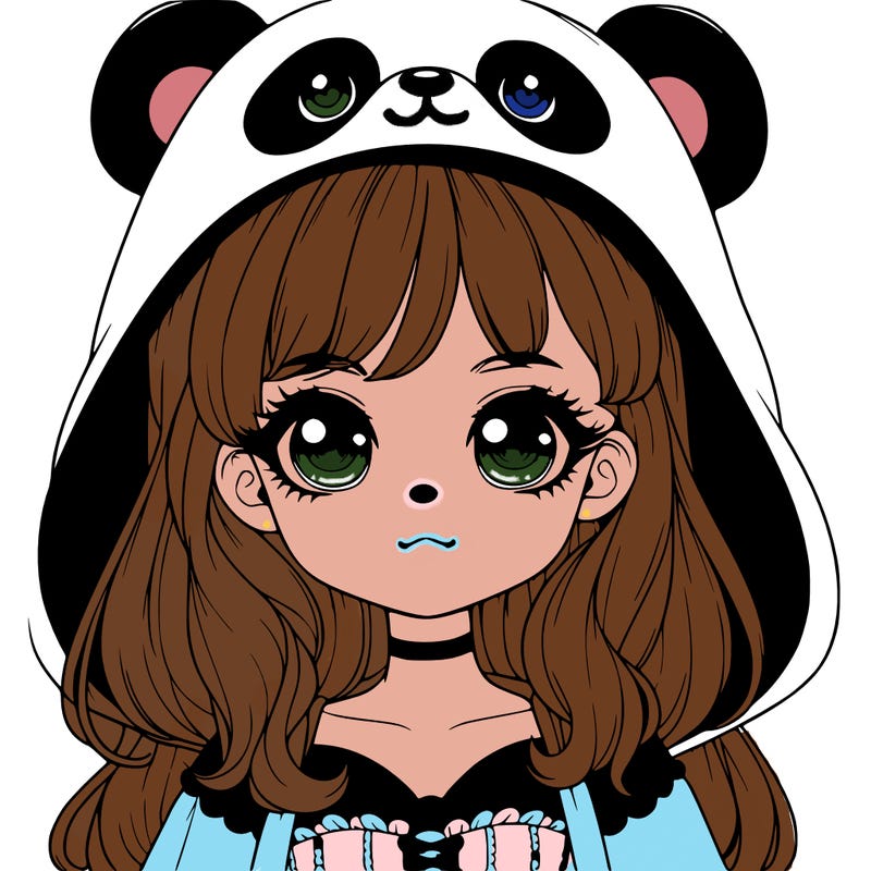 a girl realistic dressed up as a panda for halloween