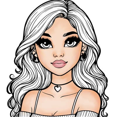 realistic pretty girl