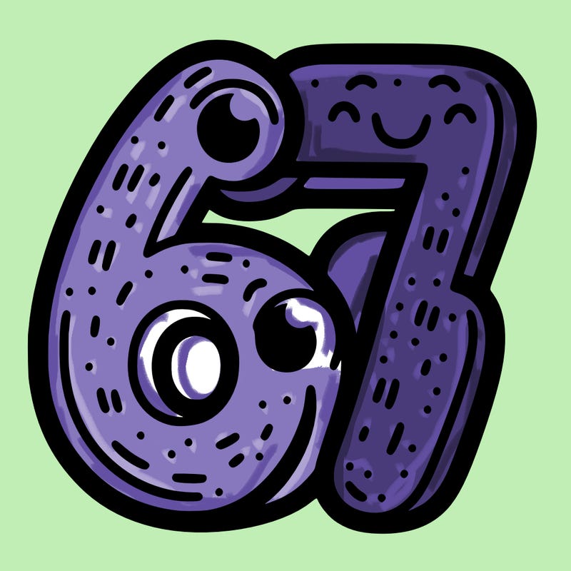 the number 67