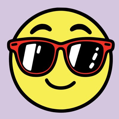 emoji with sunglasses