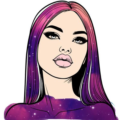 realistic woman with full lips