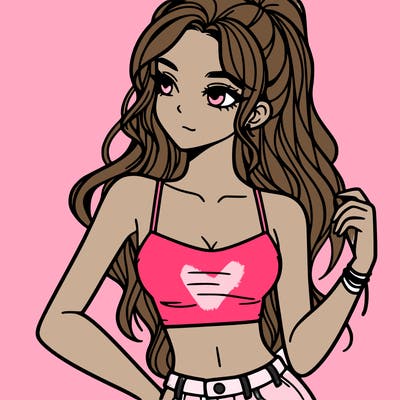 girl in crop top