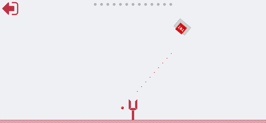 Division Math Trainer Minispiel mit einem roten Launcher und TNT