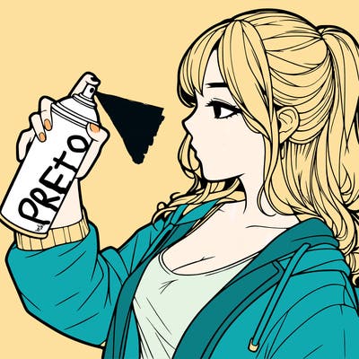 a realistic girl spray, painting