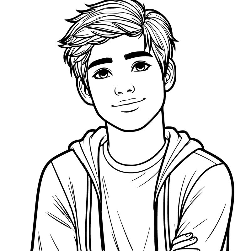 one teen boy realistic