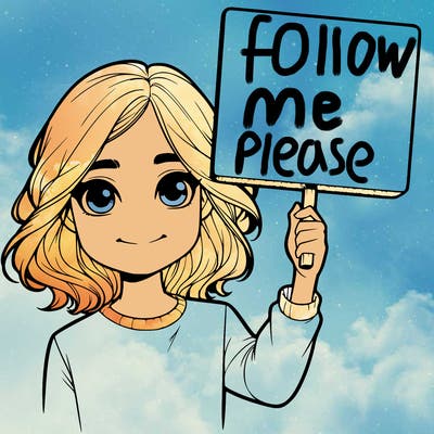 realistic girl holding up a sign