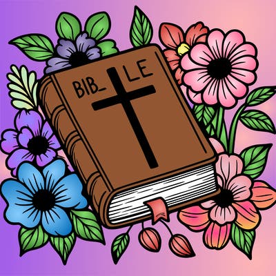 bible and flowers