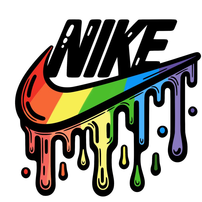 dripping nike logo