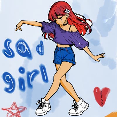 realistic girl danceing