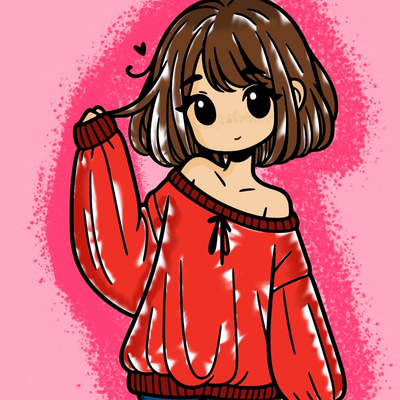 girl in baggy sweater hanging off her shoulder