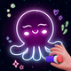 Doodle Art: Neon Glow Drawing