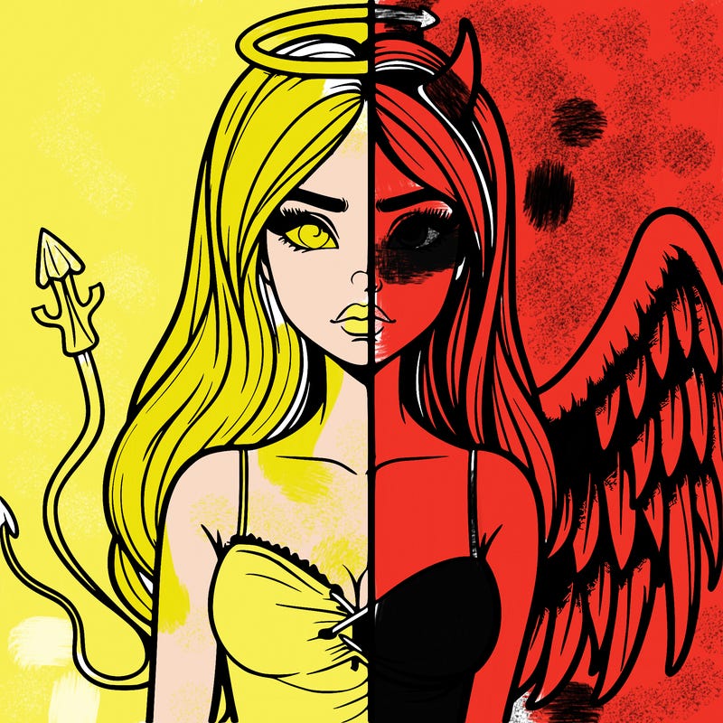 devil vs angel realistic girl