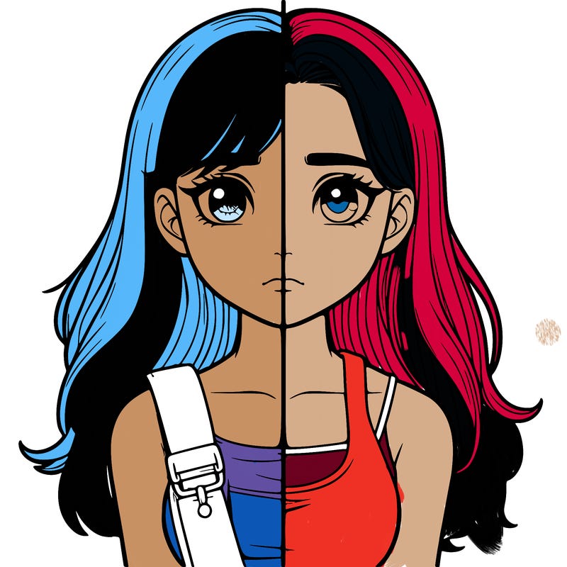 realistic girl split