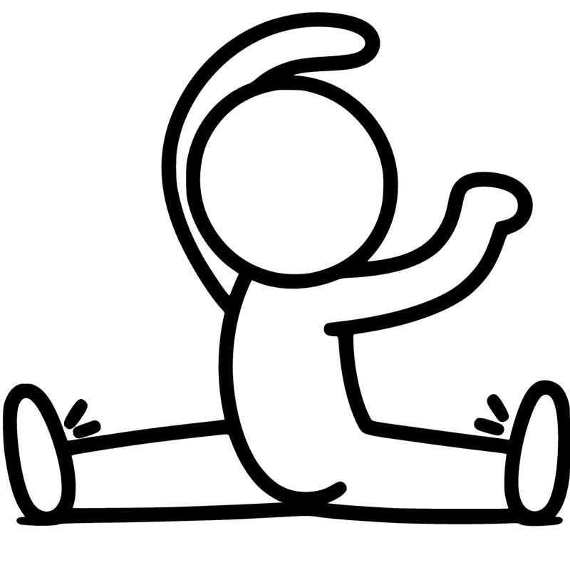 person doing the splits