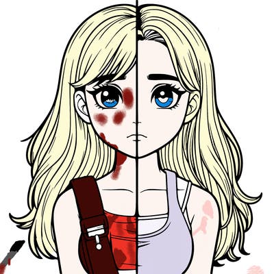 realistic girl split