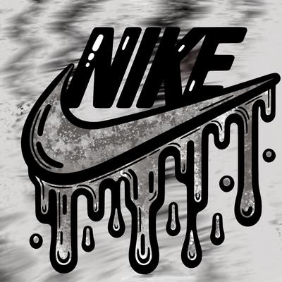 dripping nike logo