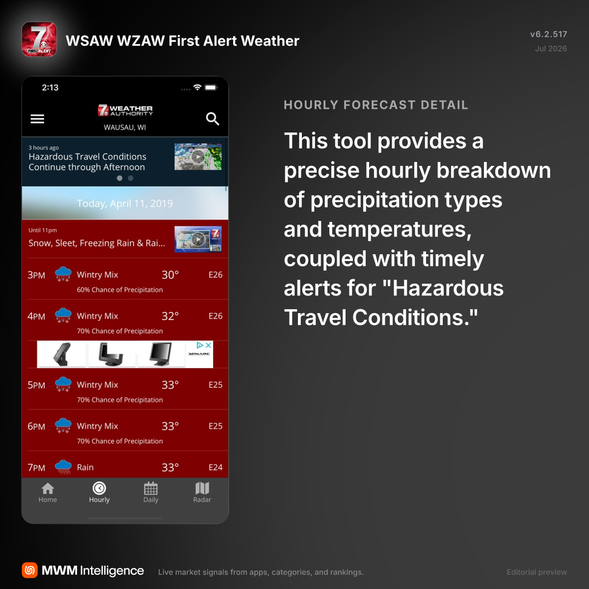 WSAW WZAW First Alert Weather - Weather App | MWM