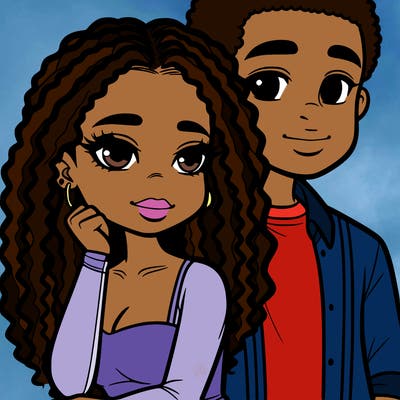 black girl with boyfriend