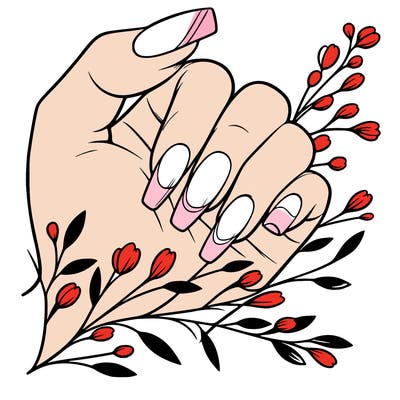 nails with french tip