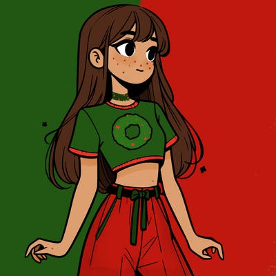 girl in a cute crop top