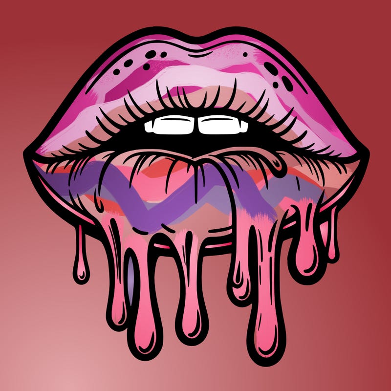 dripping lips
