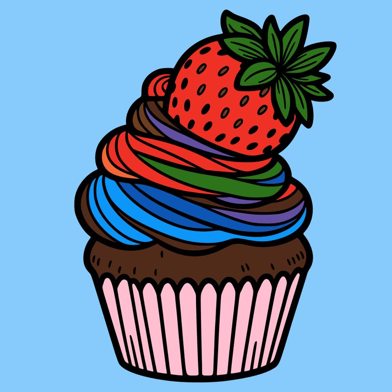 strawberry swirl cupcake